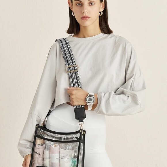 Clear Purse,Clear Bag For Stadium Events,Stadium Approved Crossbody Bag Purses f - Picture 2 of 7